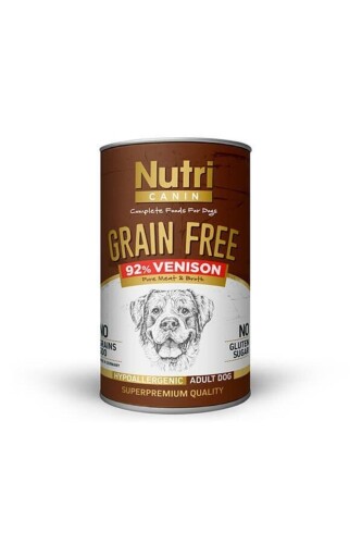 Nutri Canin Tahılsız Geyik Etli Patatesli Yetişkin Köpek Konservesi 400 Gr