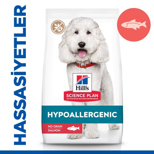 Hill's SCIENCE PLAN Hipoalerjenik Yetişkin Orta Irk Somonlu Köpek Maması 10 kg + 2 kg