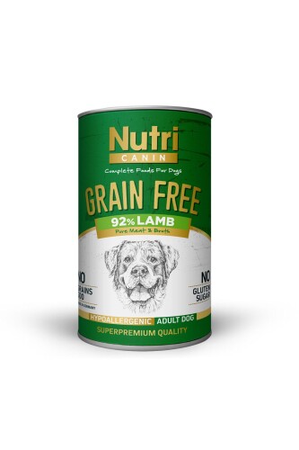Nutri Canin Tahılsız Kuzulu Patatesli Yetişkin Köpek Konservesi 400 Gr