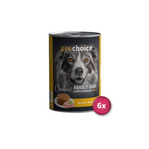 Prochoice Tavuk Etli Şekersiz Ezme Yetişkin Köpek Konservesi 400 gr X 6 Adet