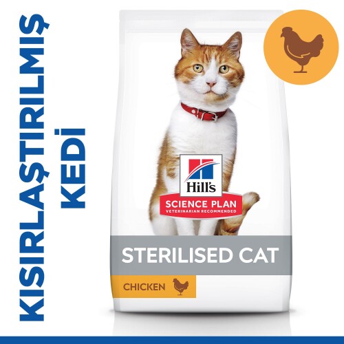Hill's SCIENCE PLAN Kısırlaştırılmış Yetişkin Tavuklu Kedi Maması 3 kg