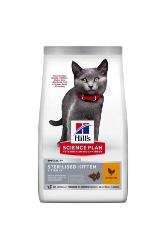 HILL'S SCIENCE PLAN Yavru Tavuklu Kısırlaştırılmış Kedi Maması 10 Kg