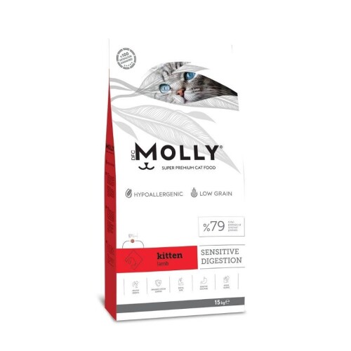 Molly Düşük Tahıllı Hypoallergenic Kuzulu Yavru Kedi Maması 15 Kg