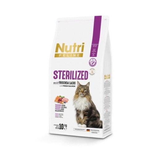 Nutri Feline Sterilized Somonlu Tahılsız Kısırlaştırılmış Kedi Maması 10 Kg
